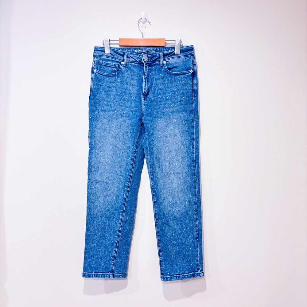 MICHAEL KORS Light wash straight leg jeans | Denim glam | Size 6